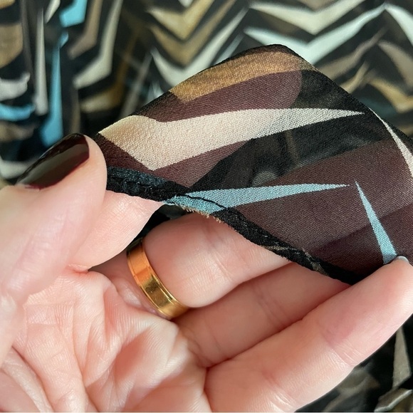 Diane Von Furstenberg Kipling Caftan Beach Cover Up Geometric Print Size 4 - Picture 17 of 17